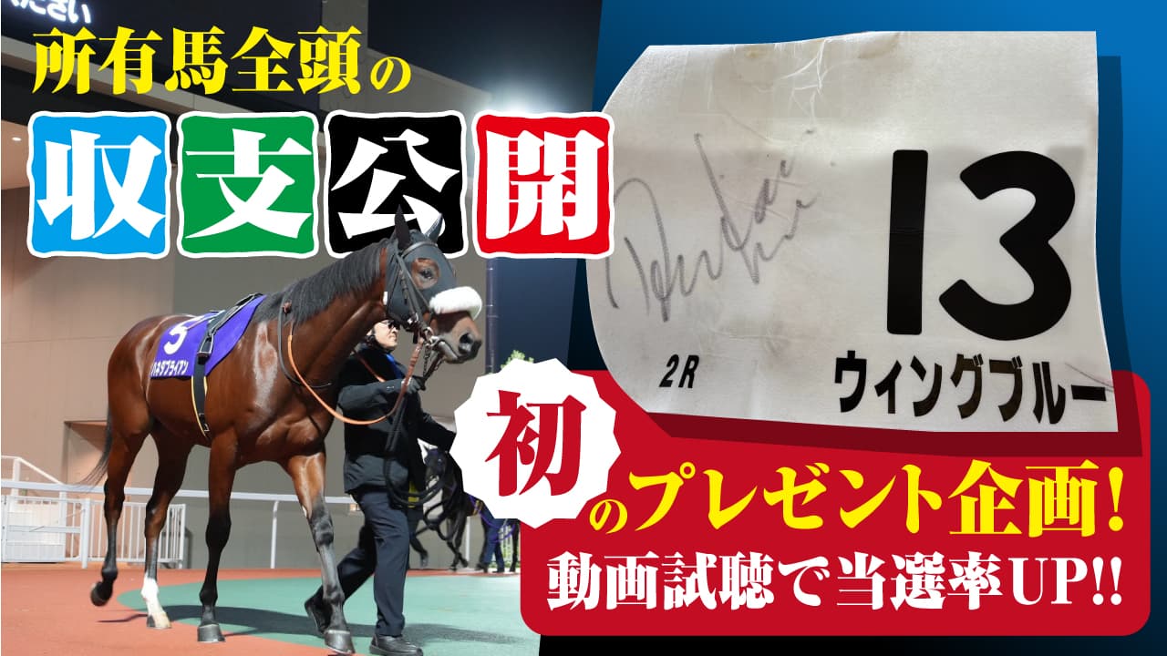 中央地方の愛馬全頭の収支を教えます!馬主のリアル